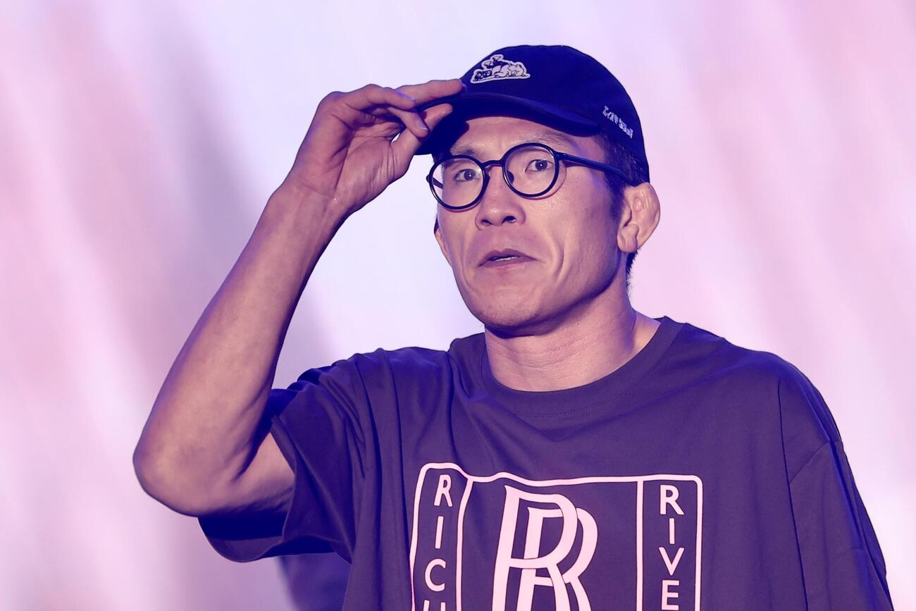 入場する青木真也（撮影・河田真司）