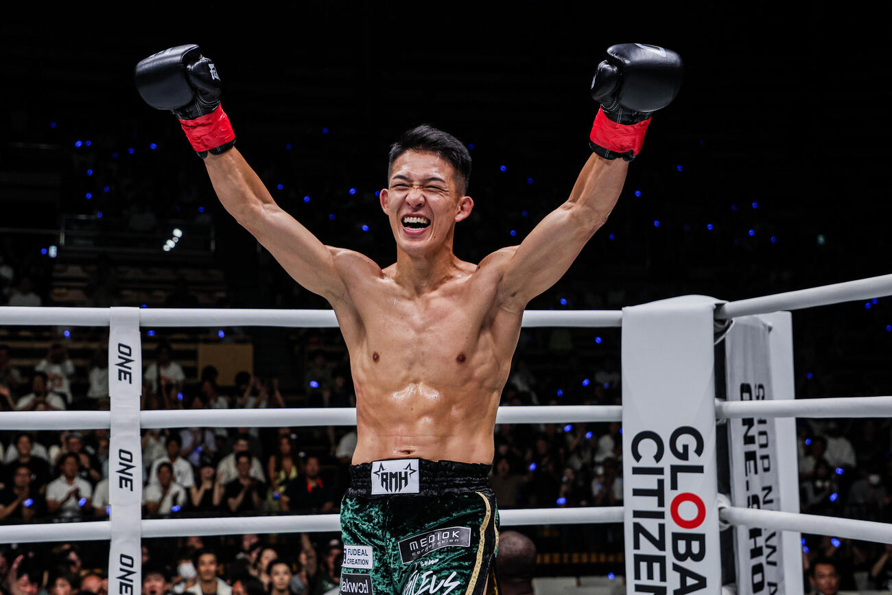 衝撃KO勝利に笑顔の野杁正明（C）ONE Championship