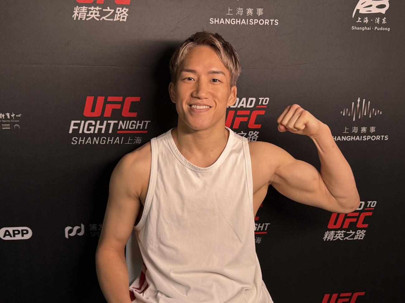 UFCファイトナイト上海大会に向け、現地のメディアデーに参加した朝倉海（C）ZuffaLLC／UFC