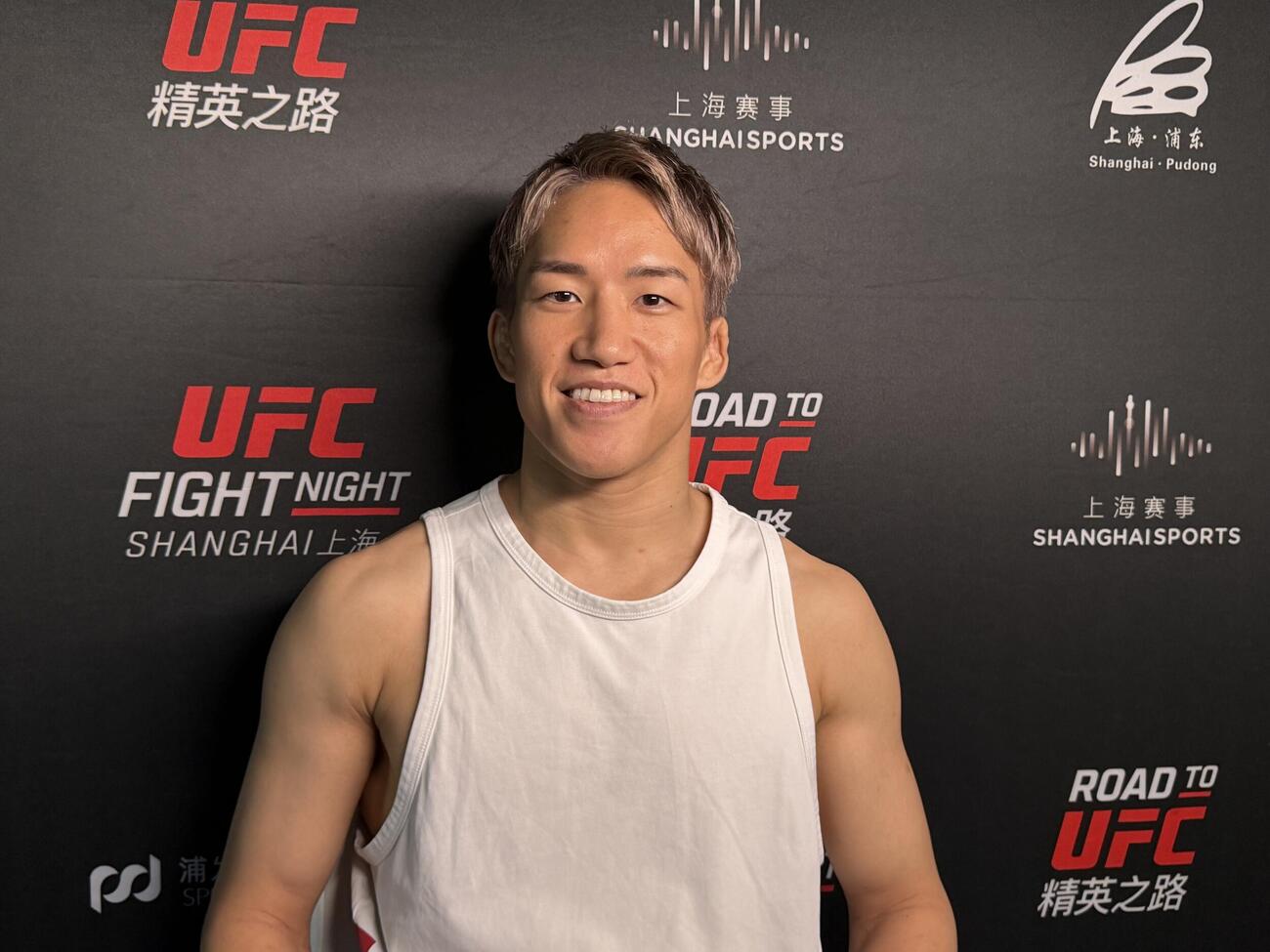 UFCファイトナイト上海大会のメディアデーで意気込みを示した朝倉海（C）ZuffaLLC／UFC