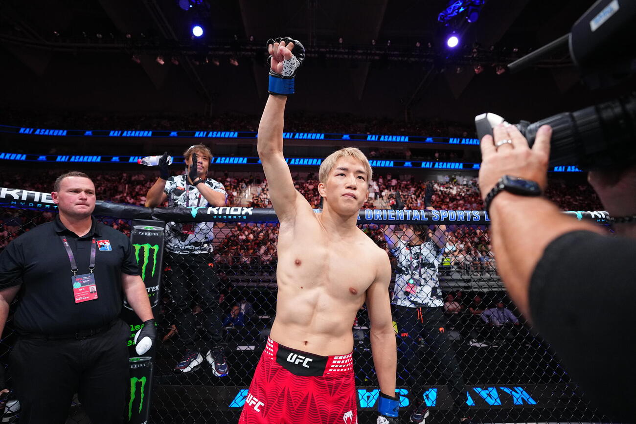 アオリ・チロンとのバンタム級5分3回に臨んだ朝倉海（C）ZuffaLLC／UFC