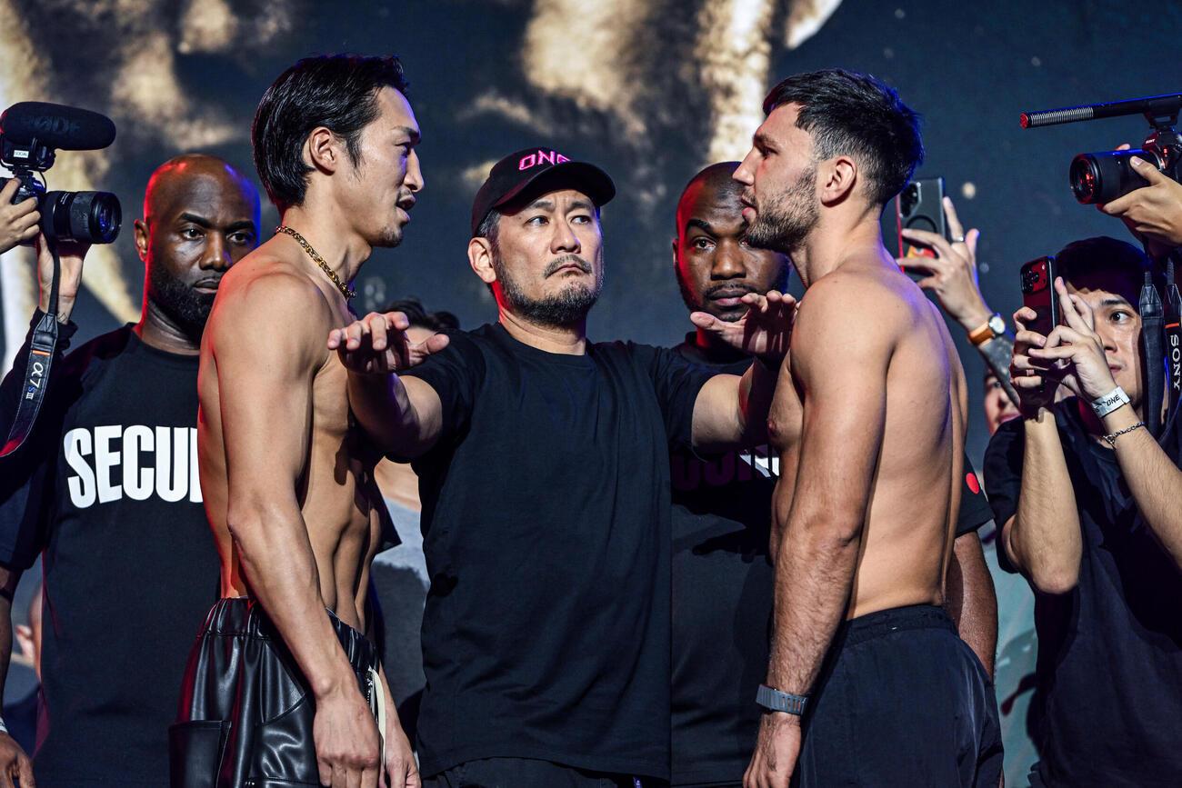 前日のフェイスオフには登場していた安保瑠輝也（左）だったが…（C）ONE　Championship