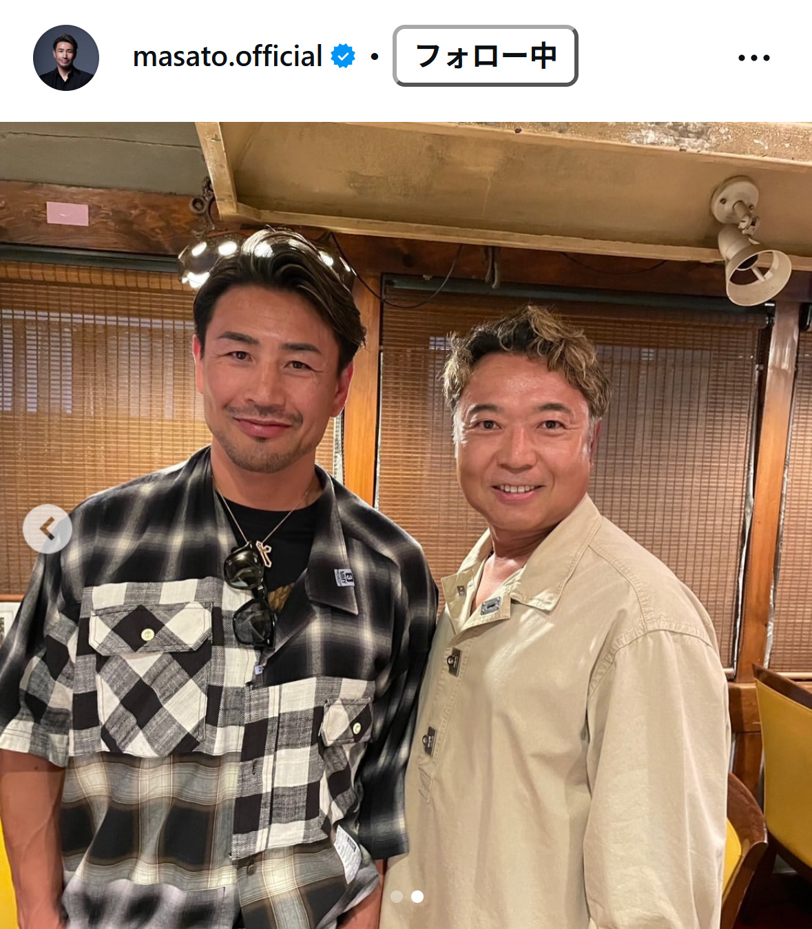 魔裟斗のインスタグラムから
