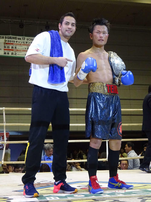 7回TKO勝利で日本ウエルター級王座を奪取した永野祐樹（撮影・加藤裕一）