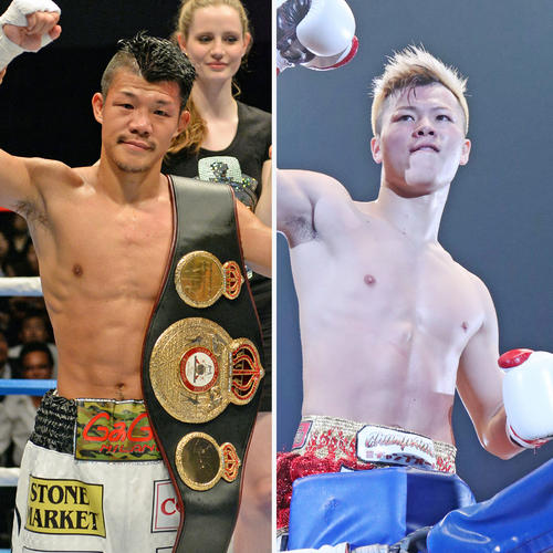 亀田興毅（左）と那須川天心