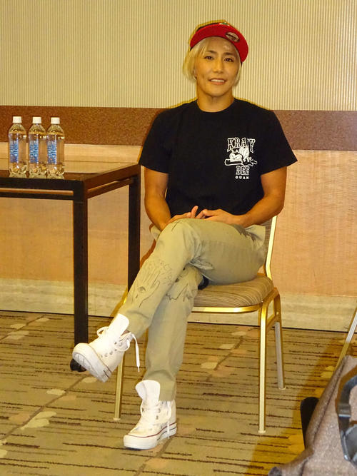 6・2神戸、RIZIN16での浅倉カンナ戦の抱負を語った山本美憂（撮影・加藤裕一）