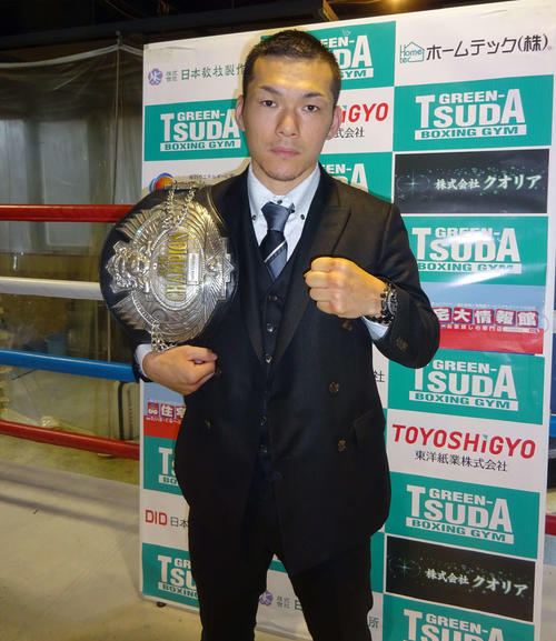 3度目の防衛戦を発表した日本スーパーフライ級王者奥本貴之（撮影・加藤裕一）
