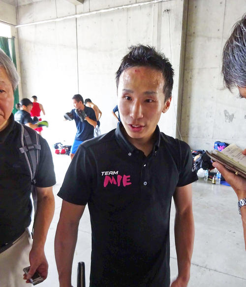 全日本選手権東海地区予選で高山勝成を判定で破った三重県代表の宇津輝（撮影・加藤裕一）