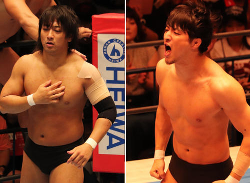 海野翔太（左）と成田蓮