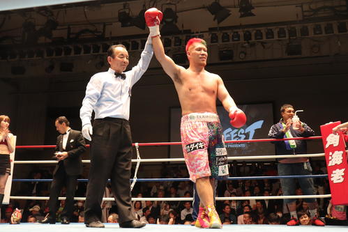約1年ぶりの試合で勝利したWBOアジア・パシフィック・ヘビー級王者藤本京太郎