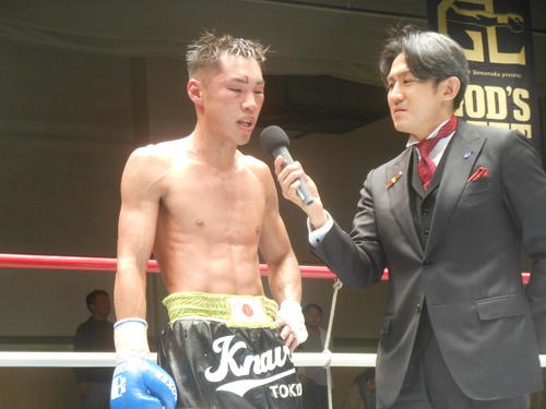 判定勝ちで日本王座挑戦権を獲得した渡辺卓也