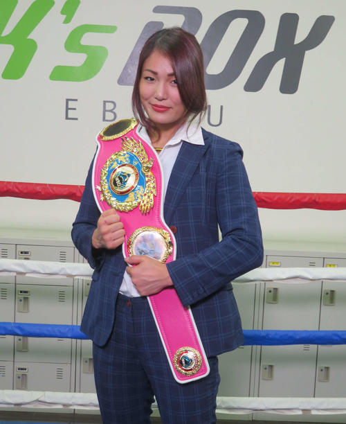 12月31日、東京・大田区総合体育館で初防衛戦に臨むWBO女子世界スーパーフライ級王者吉田実代
