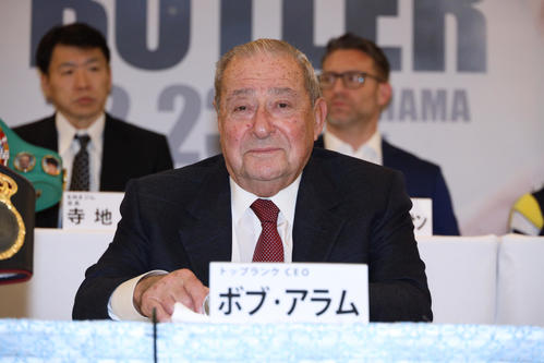 トップランクCEOのボブ・アラム氏（撮影・中島郁夫）
