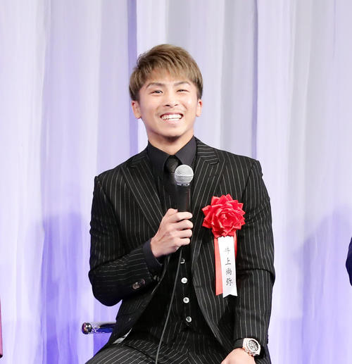 報知プロスポーツ大賞授賞式での井上尚弥（撮影・浅見桂子）