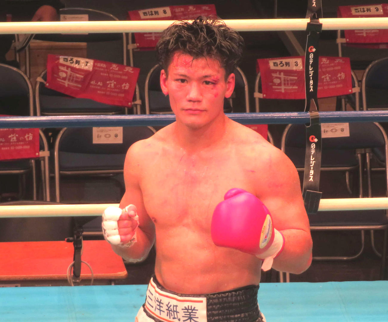 ノンタイトル戦で判定勝利を収めたWBOアジア・パシフィック・スーパーウエルター級王者井上