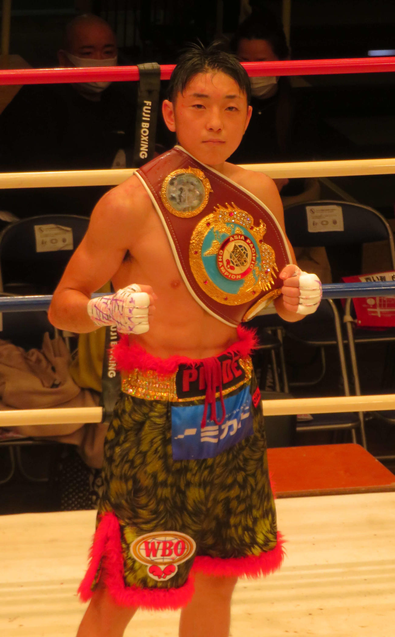 3度目の防衛に成功したWBO・アジア・パシフィック・フェザー級王者森武蔵