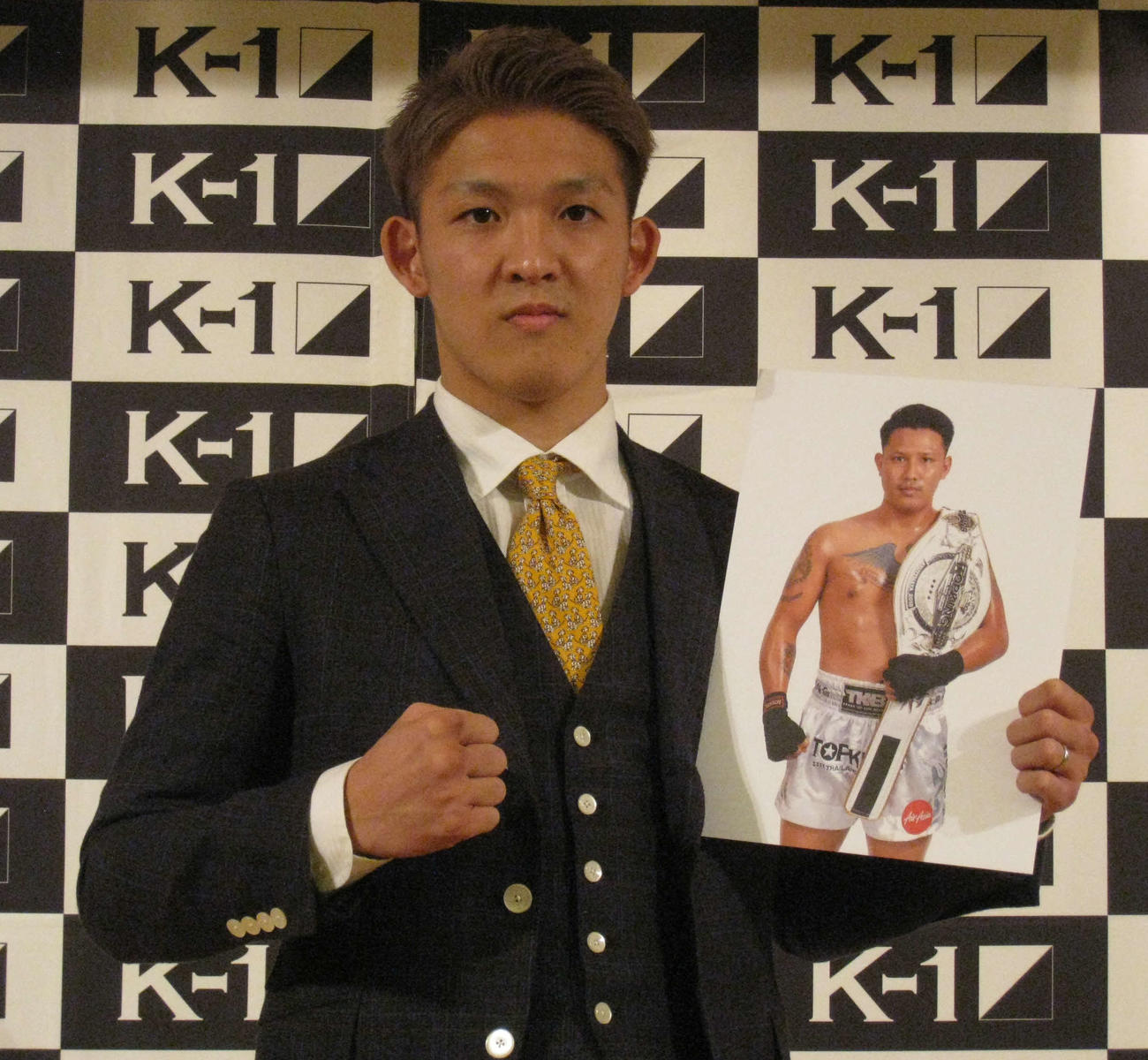 日本VSタイ　5対5の大将としてKOを誓う野杁正明（撮影・吉池彰）