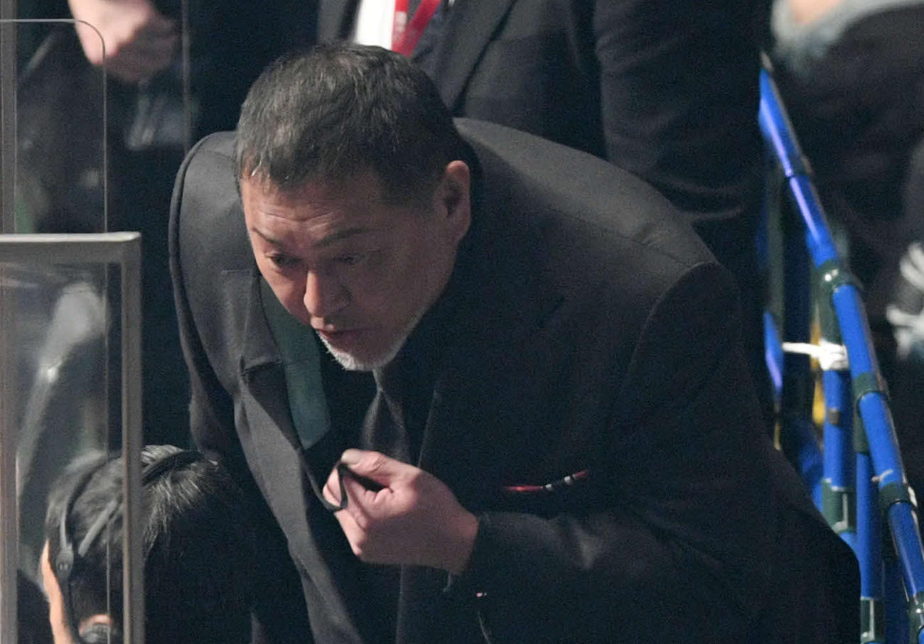 観戦に訪れた清原氏（撮影・滝沢徹郎）