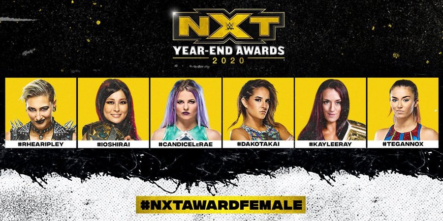 WWE・NXT年間最優秀女子選手の候補にノミネートされた紫雷イオ（左から2番目）（C）2020WWE,Inc.AllRightsReserved.