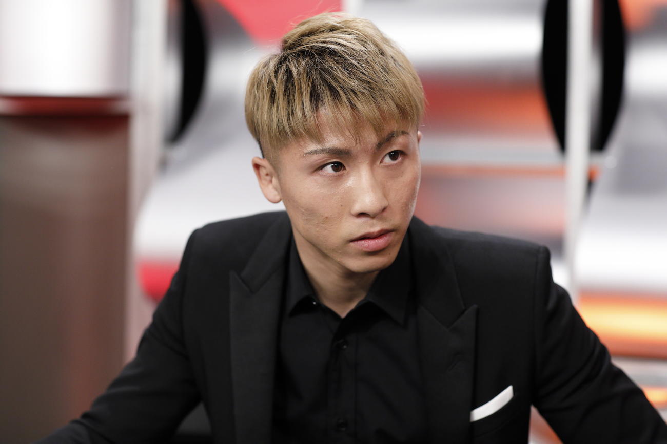 WOWOWのエキサイトマッチの収録にゲスト参加したWBAスーパー、IBF世界バンタム級王者井上尚弥（WOWOW提供）