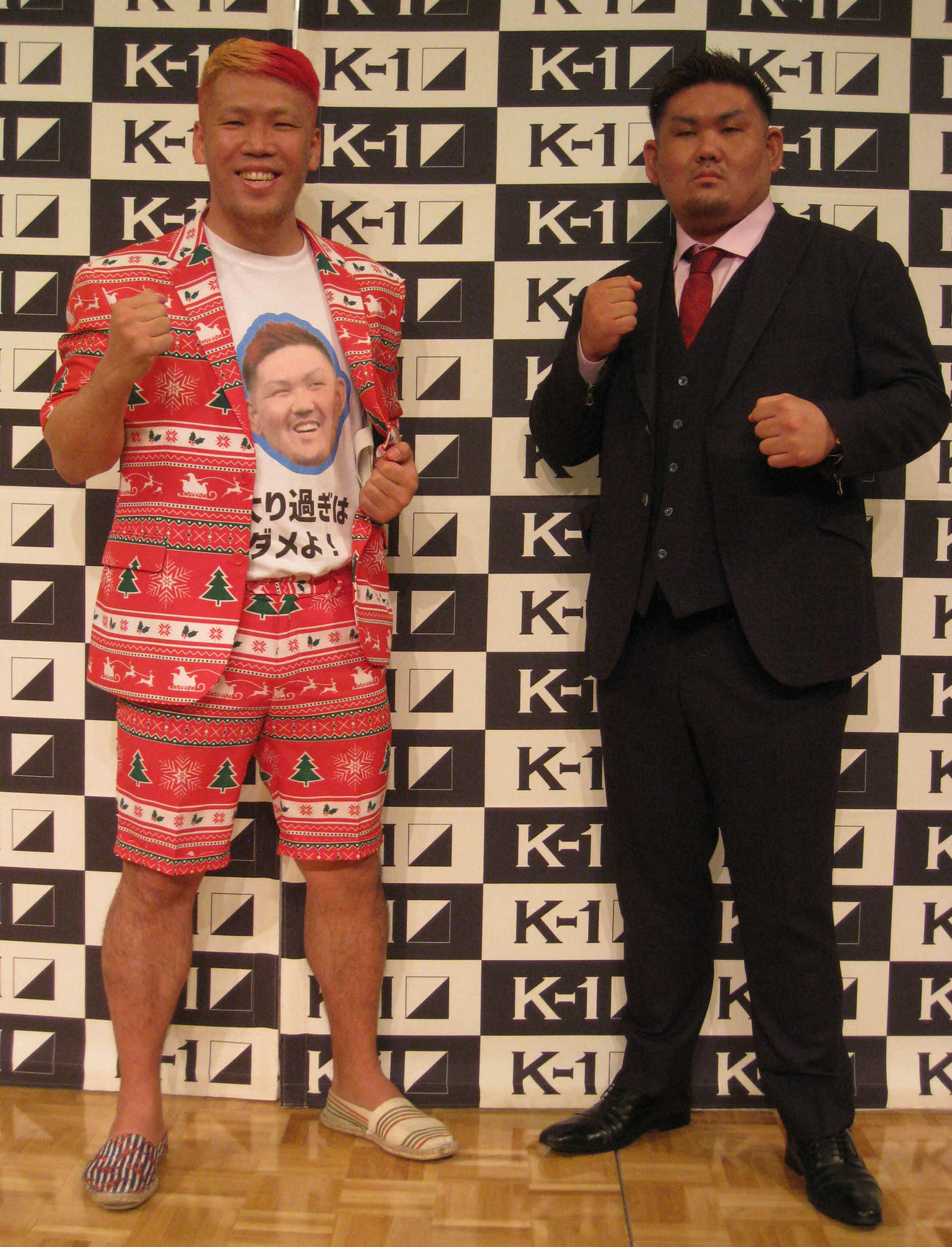 3月28日に日本武道館で対戦する京太郎（左）と実方宏介