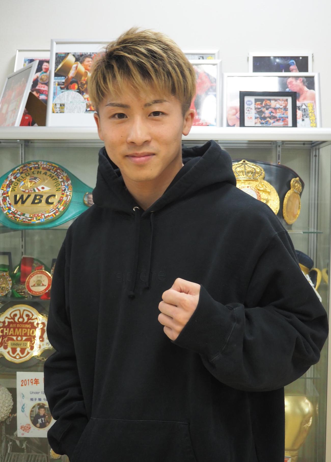 3年連続4回目のボクシング年間最優秀選手となったWBAスーパー・IBF世界バンタム級王者井上尚（代表撮影）