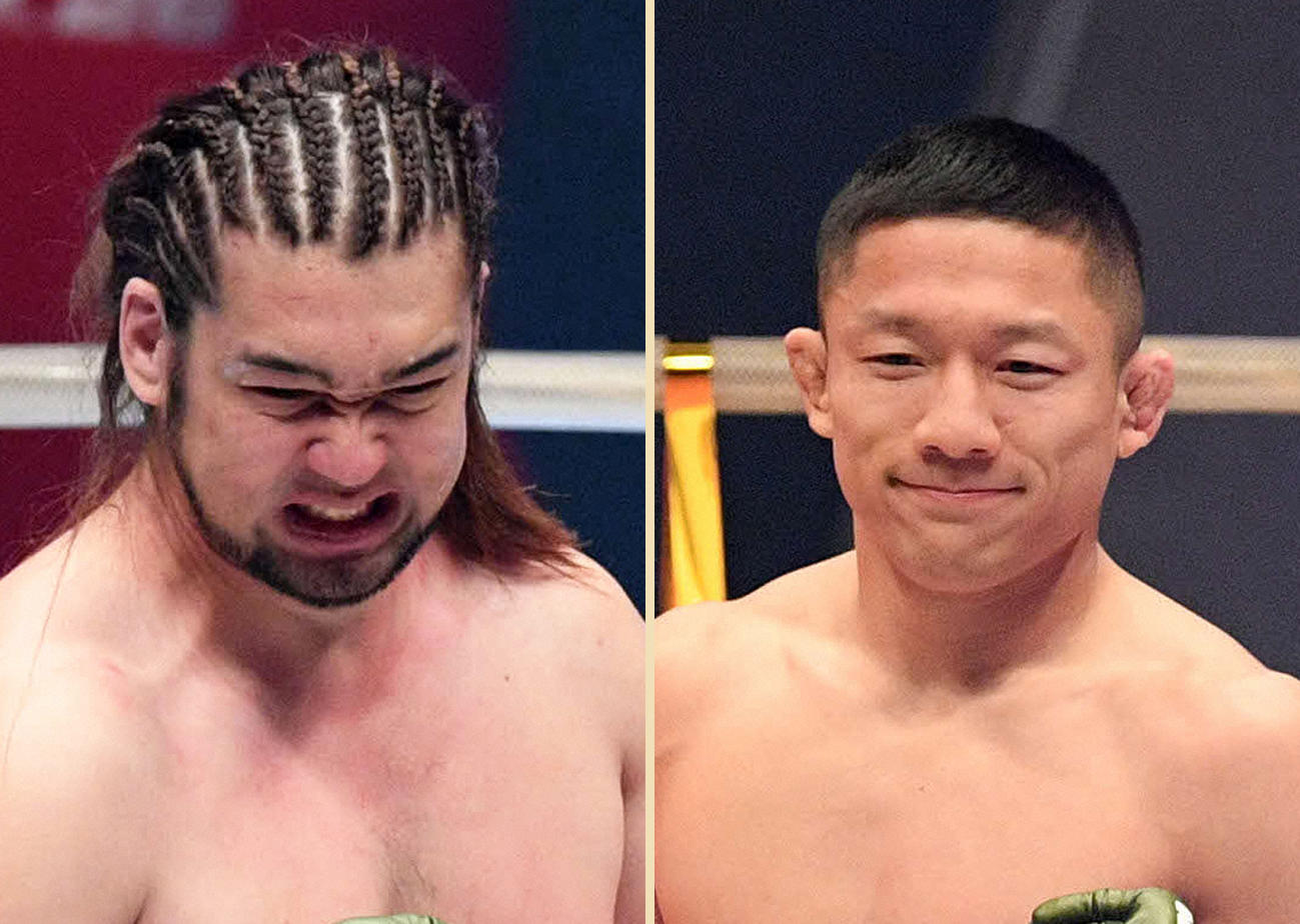 シバター（左）と堀口恭司