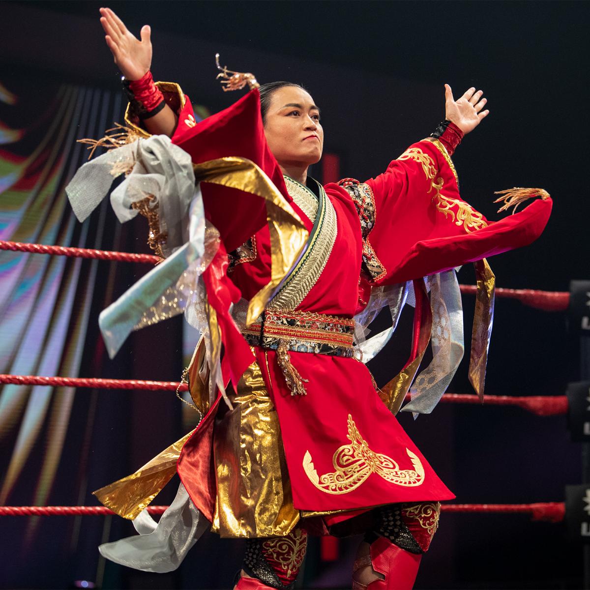 NXT UKデビュー戦に臨んだ里村明衣子（C）2021 WWE, Inc. All Rights Reserved.