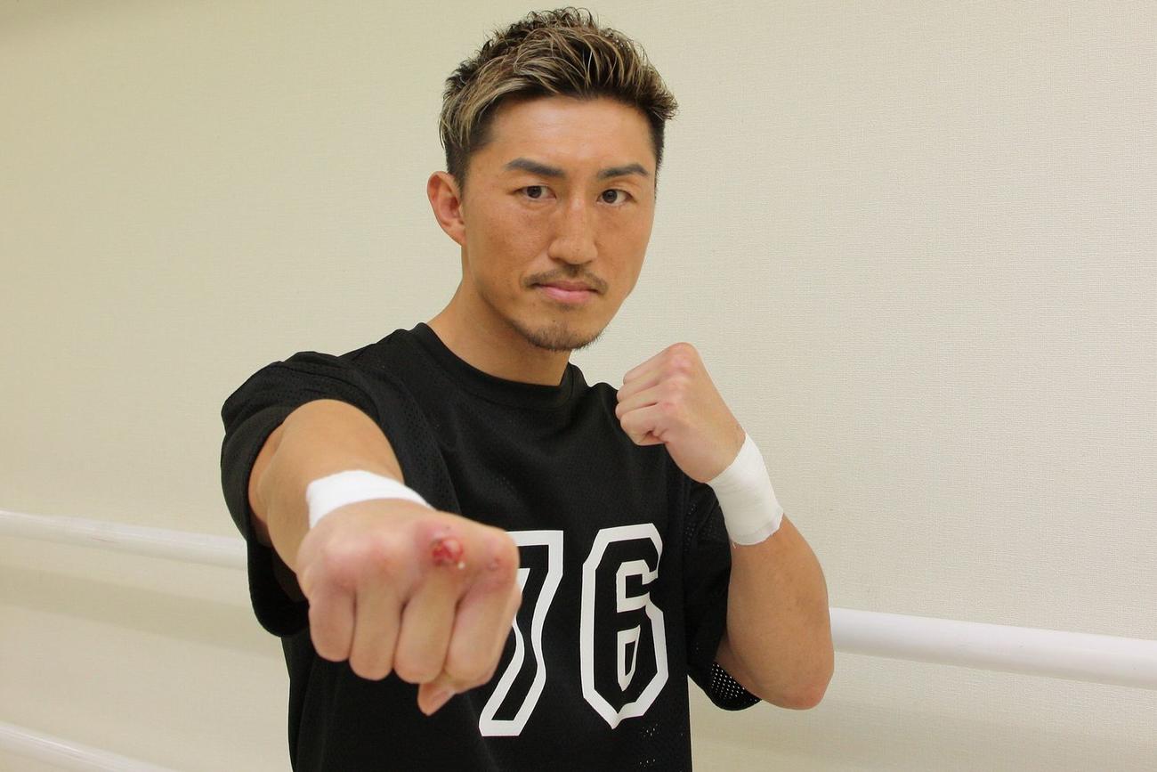 3月21日のケイズフェスタ4大会Day1で、不可思戦を控えるK－1スーパーライト級王者山崎（C）K－1