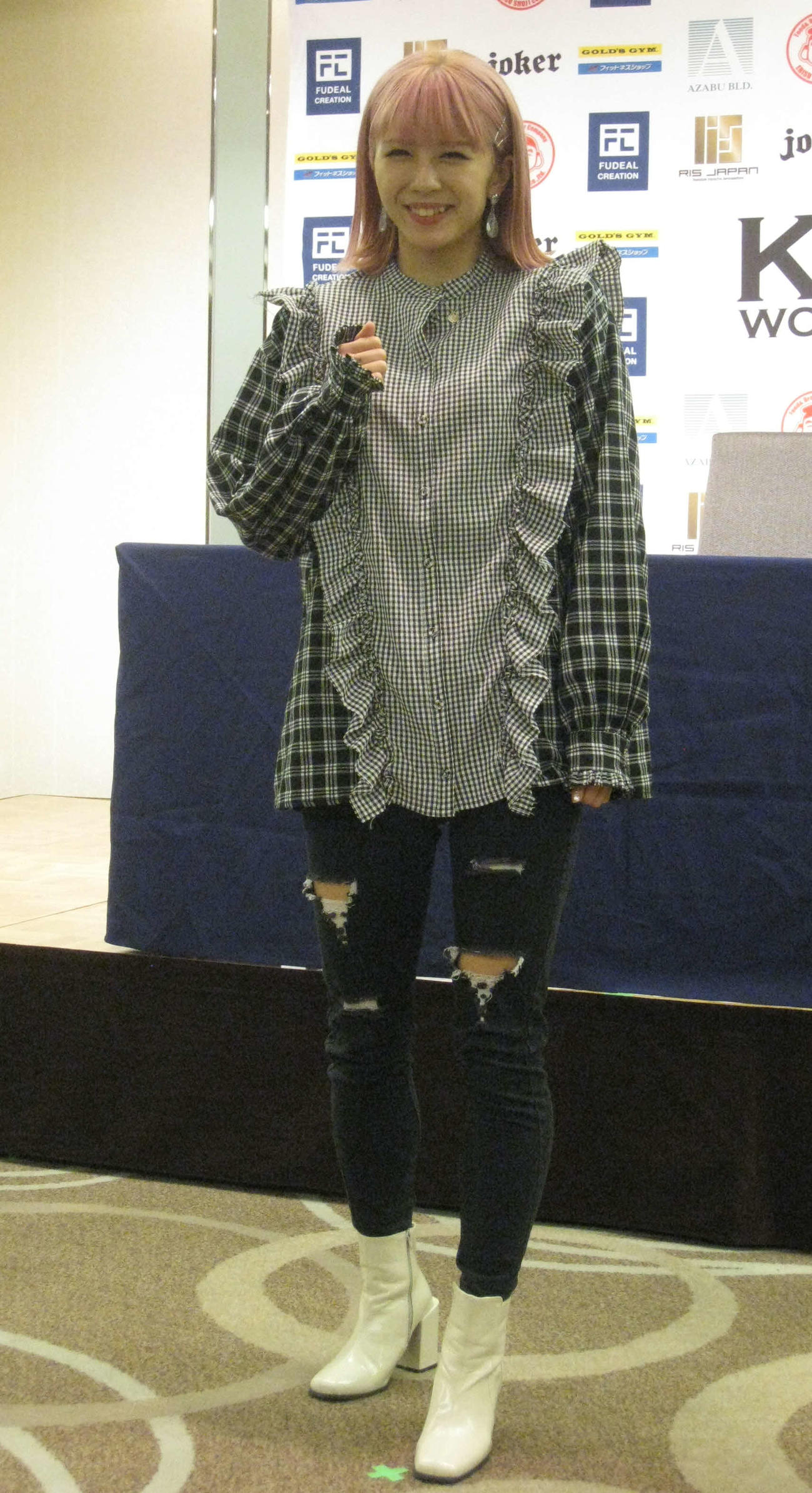 MIOとの対戦が待たれる菅原美優（3月22日撮影）