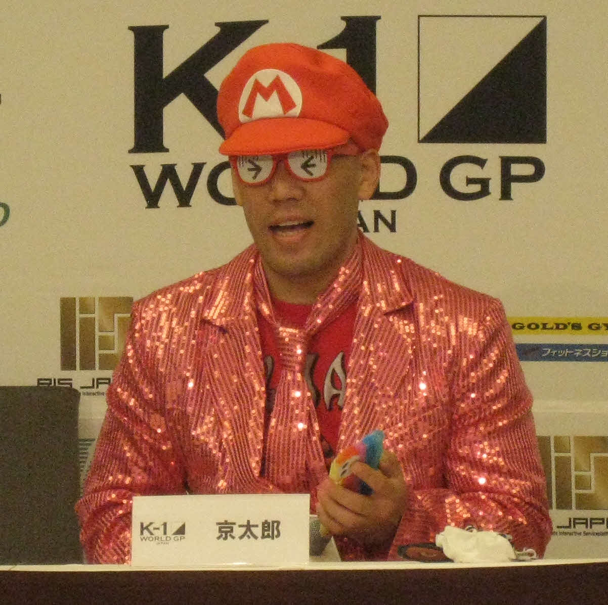 会見ではまじめな一面も見せた京太郎（撮影・吉池彰）