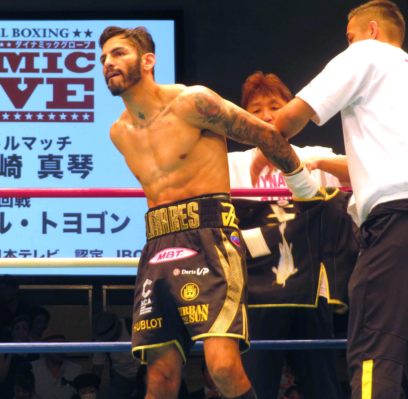 元3階級制覇王者ホルヘ・リナレス（2019年9月7日撮影）