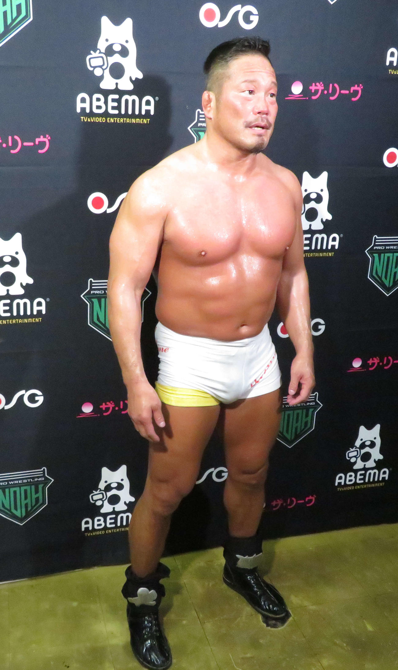 プロレスリング・ノア後楽園大会　桜庭和志との前哨戦に敗れた杉浦貴（撮影・松熊洋介）