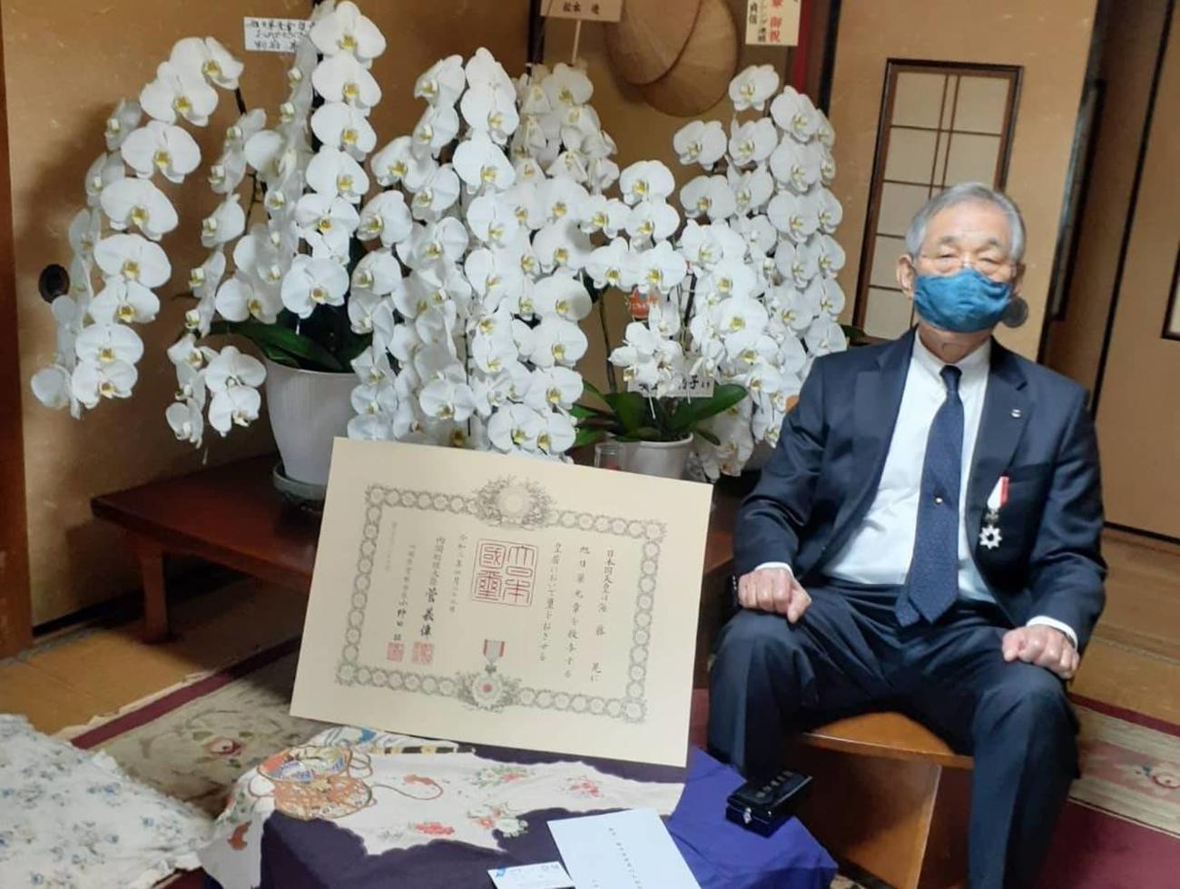 春の叙勲　旭日章を受賞した元横浜ボクシング部監督の海藤晃氏（大橋ジム提供）