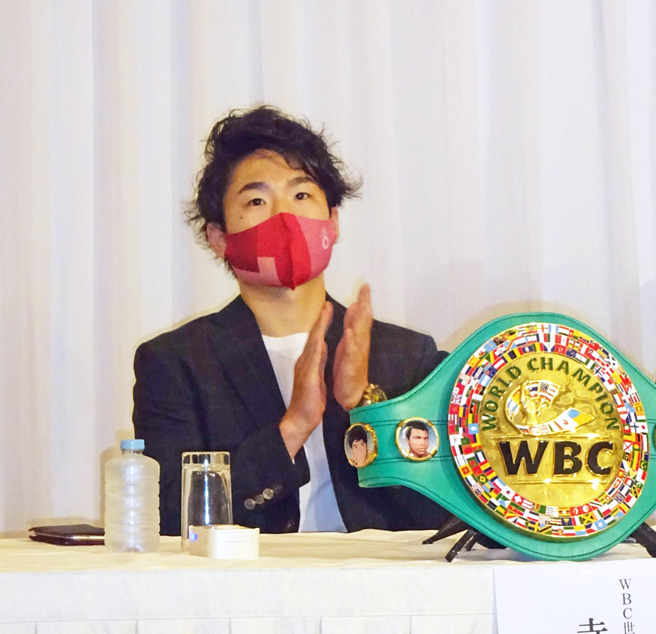 地元京都で9度目の防衛戦に臨むWBC世界ライトフライ級王者寺地拳四朗（撮影・加藤裕一）