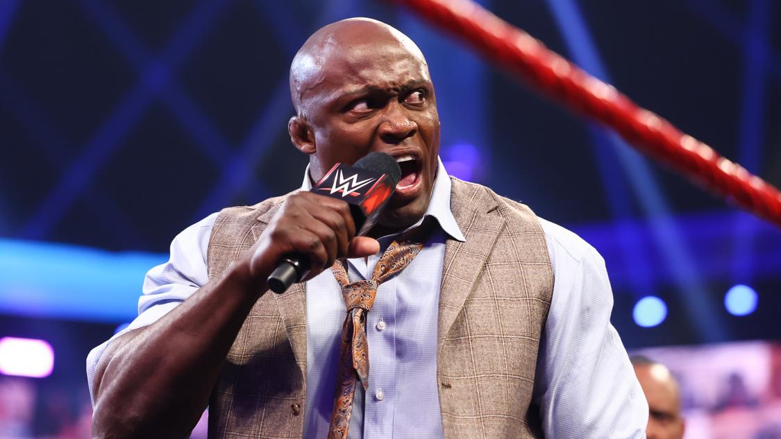 怒りの形相で暴走したWWEヘビー級王者ラシュリー（Ｃ）2021 WWE, Inc. All Rights Reserved.