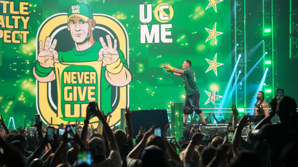大歓声を浴びながら、WWEにカムバックしてきたジョン・シナ（Ｃ）2021 WWE, Inc. All Rights Reserved.