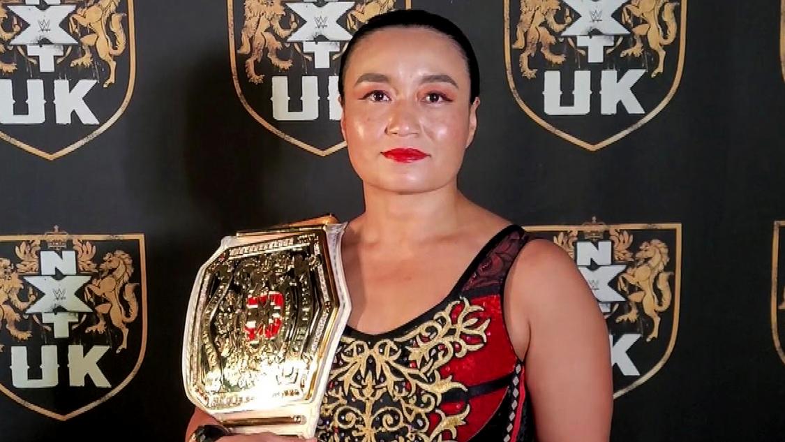 NXT UK女子王者里村（C）2021 WWE, Inc. All Rights Reserved.