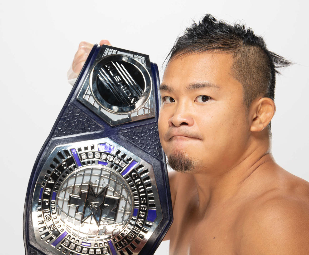 205Live大会で防衛戦に臨んだNXTクルーザー級王者KUSHIDA（c）2021 WWE, Inc. All Rights Reserved.