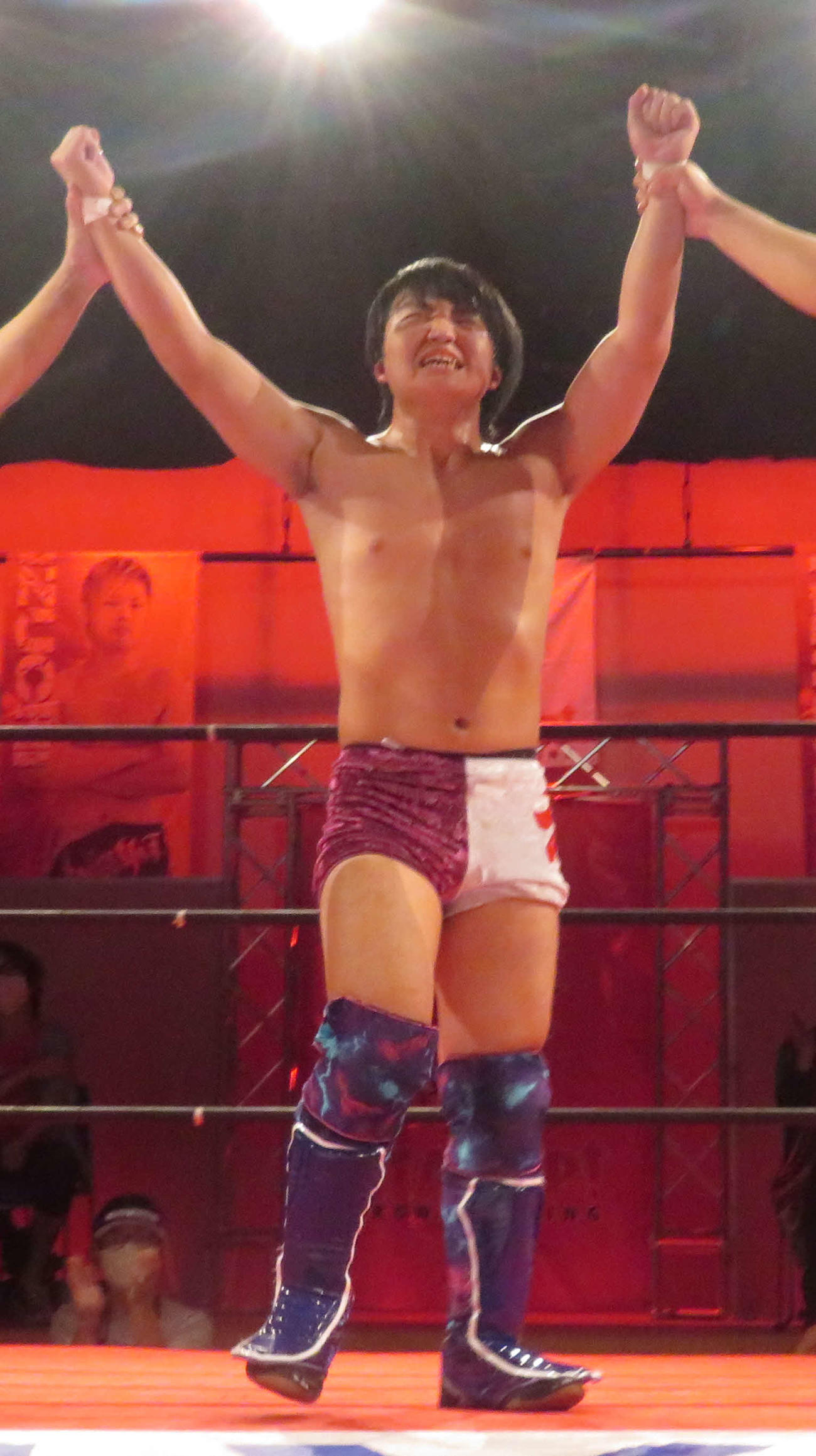 ヒートアップ新百合ヶ丘大会　プロ初勝利を挙げた今井礼夢（撮影・松熊洋介）