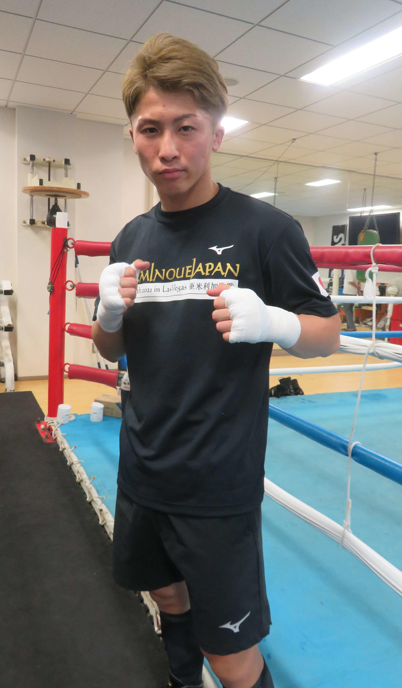 本格的なジムワークを再開した井上尚弥（2021年7月13日撮影）