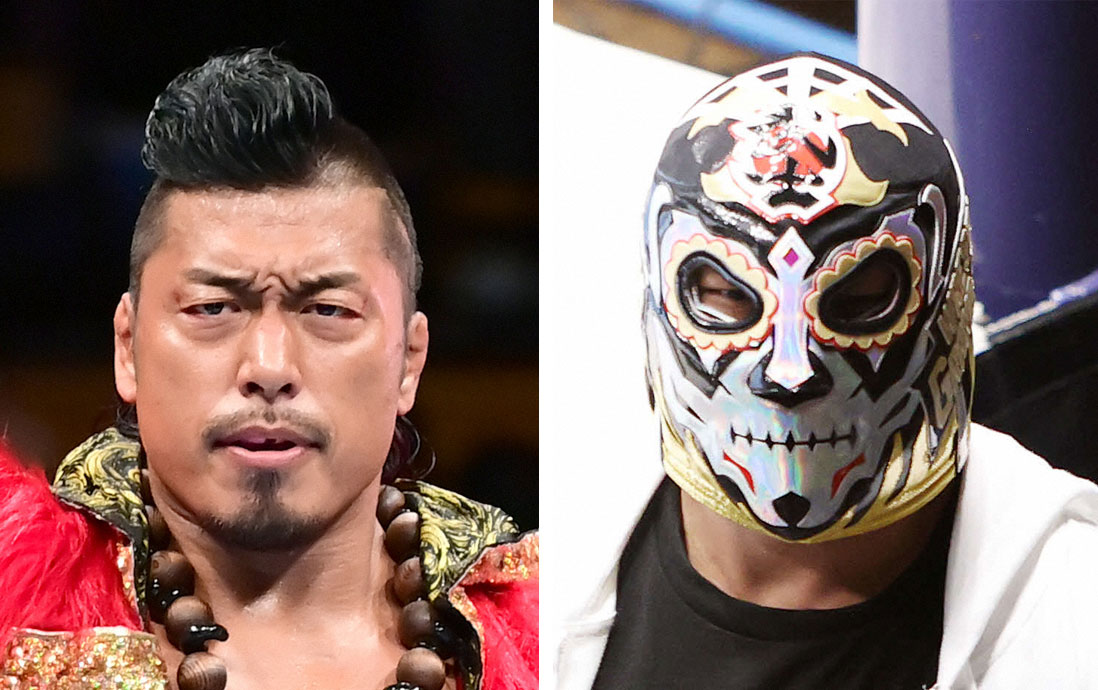 左から鷹木信悟、BUSHI