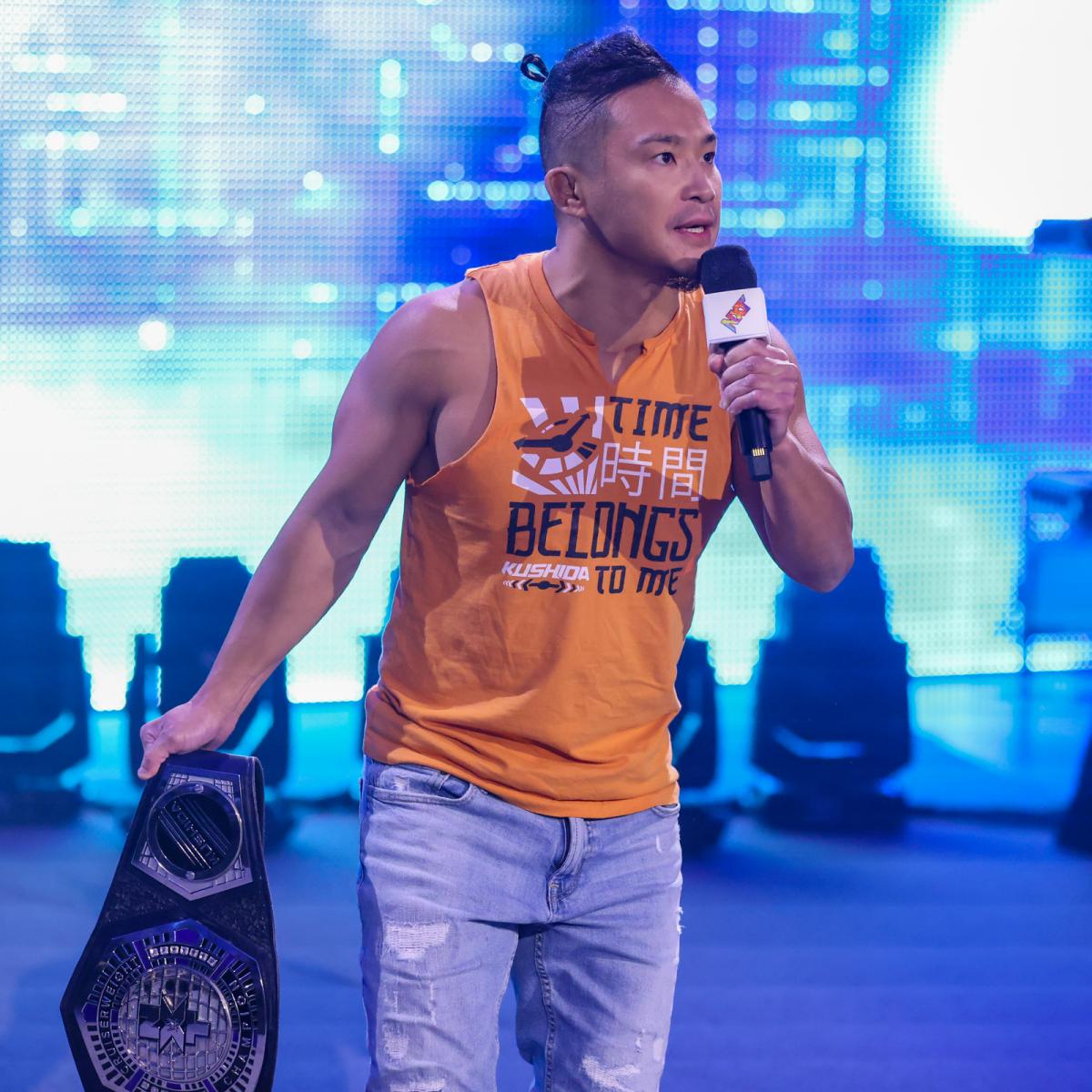 新型コロナウイルス陽性判定で離脱していたNXTクルーザー級王者KUSHIDAが復帰（C）2021 WWE, Inc. All Rights Reserved.