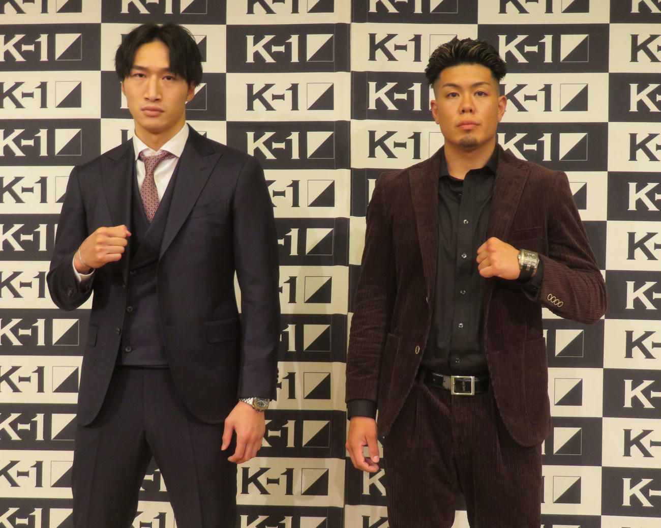 9月のウエルター級王座決定トーナメント準決勝の安保（左）は12月4日、大阪大会で海斗との再起戦が決定