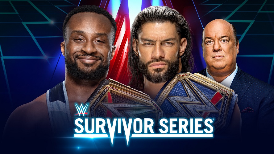 21日のPPV大会で対戦するWWEヘビー級王者ビッグE（左端）とWWEユニバーサル王者レインズ（中央）（C）2021 WWE, Inc. All Rights Reserved.