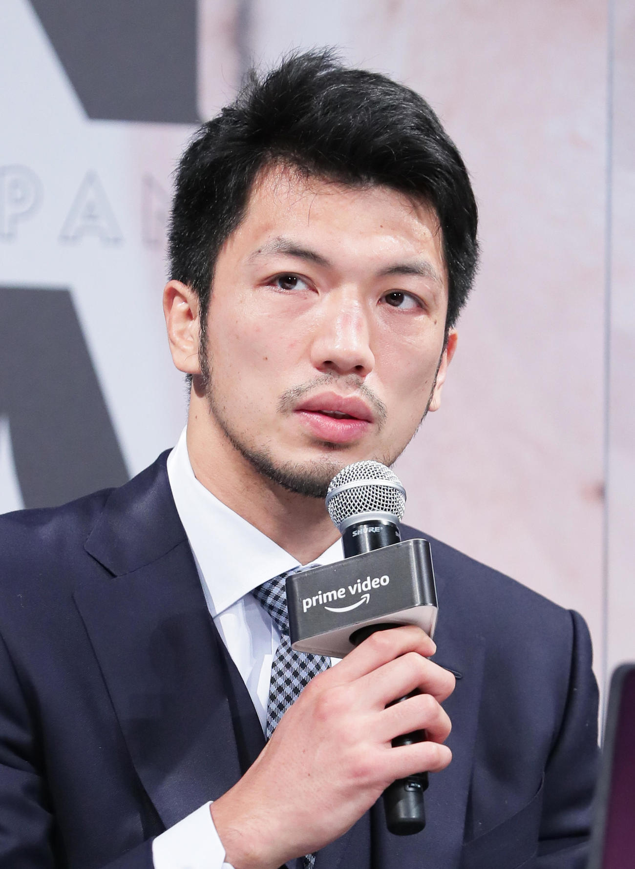 ゴロフキンとの対戦に向け意気込みを語っていた村田諒太（2021年11月12日撮影）