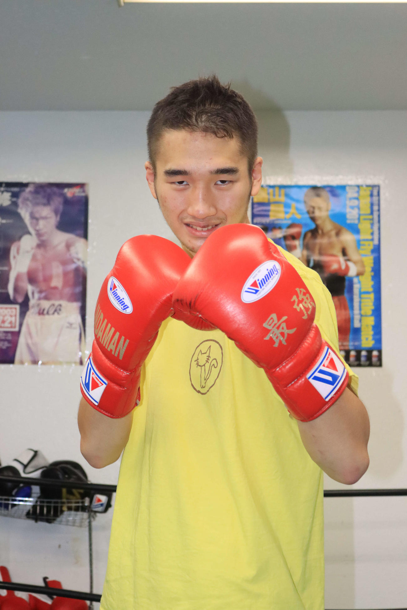 現役高校生のボクシングスーパーライト級長尾リンダマン（撮影・保坂果那）