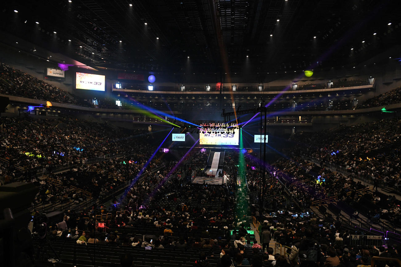 RIZIN33が行われるさいたまスーパーアリーナの全景（撮影・滝沢徹郎）