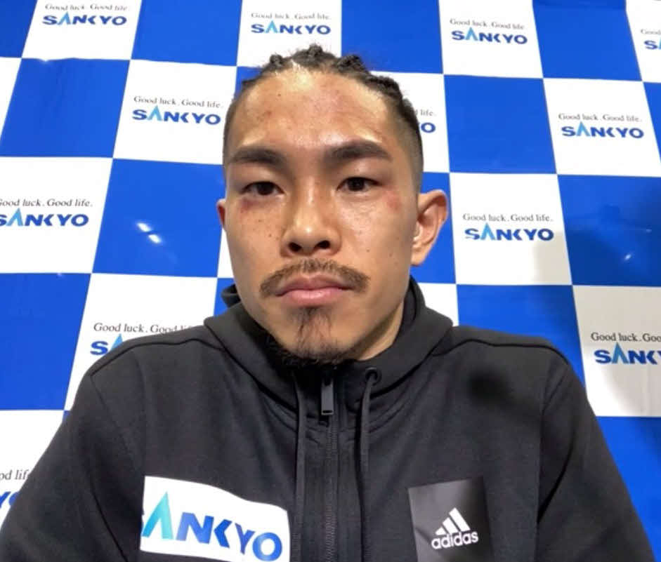 大みそかに4度目の防衛に成功し、一夜明けてオンラインで会見したWBO世界スーパーフライ級王者井岡