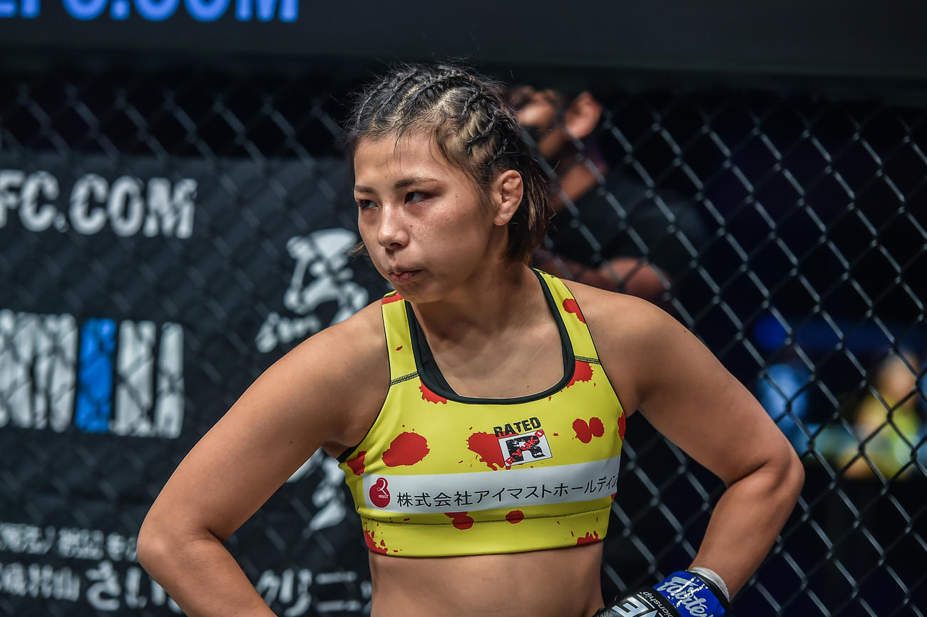 ONE女子ストロー級王座に初挑戦し、判定負けした三浦彩佳(C) ONE Championship